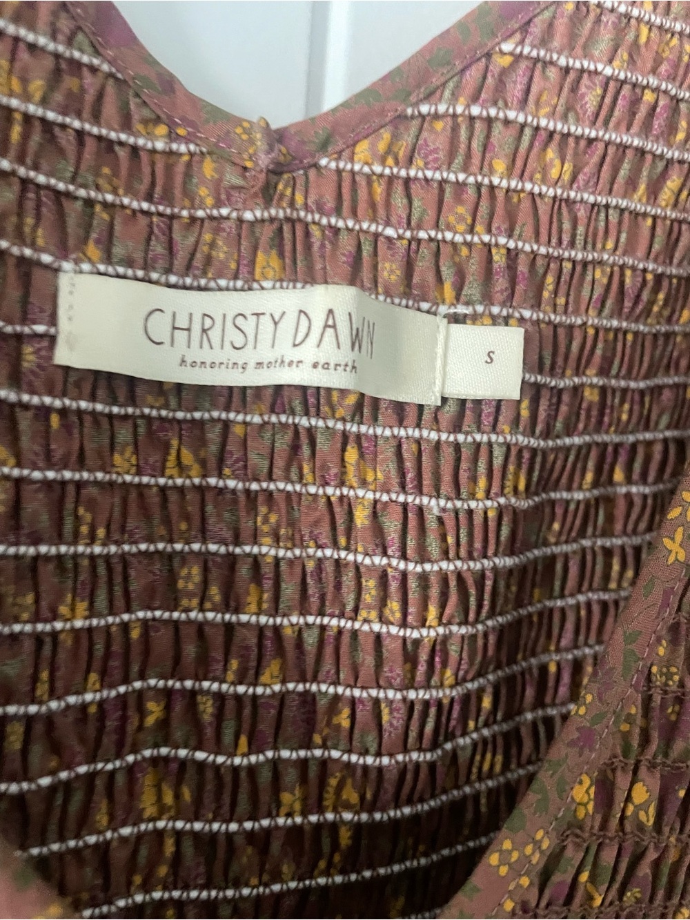 Christy Dawn The Brooklyn Dress in Magenta Blooming Vine Size S - Picture 5 of 9